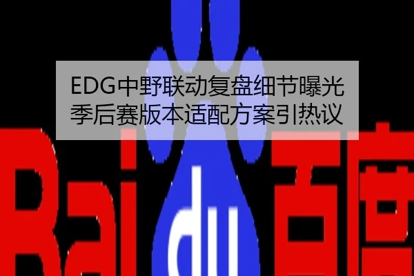 EDG中野联动复盘细节曝光 季后赛版本适配方案引热议